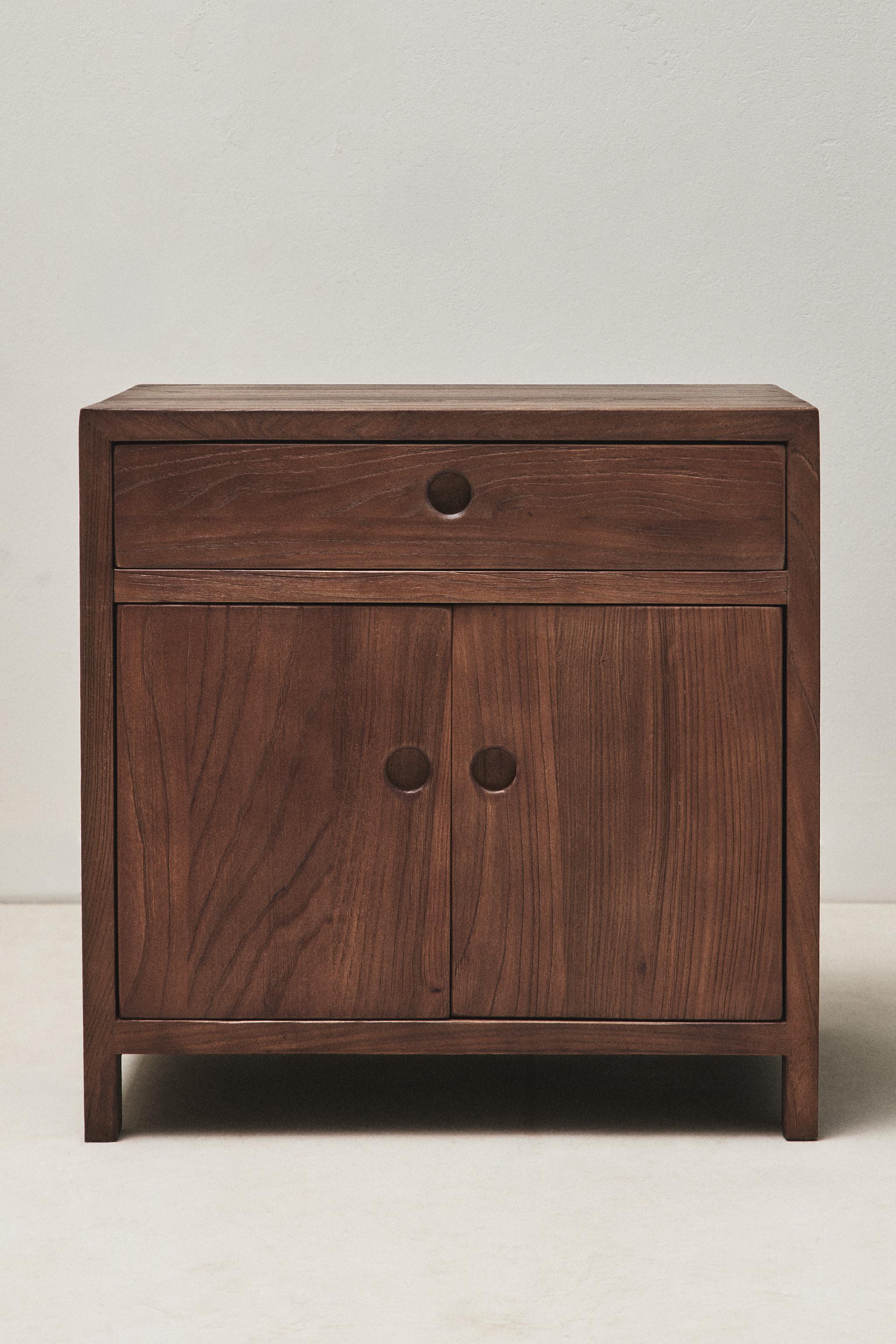 ELM WOOD BEDSIDE TABLE